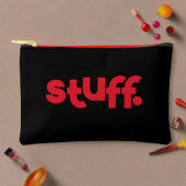 Unieke Zwart & Hot Red Stuff Typografie Make-up Etui