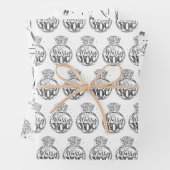 Unieke zwart & wit bruids | Trouwdouche Inpakpapier Vel (In situ)