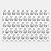 Unieke zwart & wit bruids | Trouwdouche Inpakpapier Vel (Voorkant)