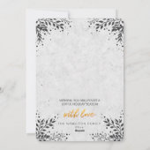 Unieke zwart-wit elegante kerstkaart (Achterkant)