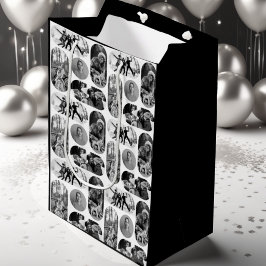 Unieke zwart-wit fotocollage medium cadeauzakje