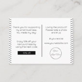 Unieke zwart-wit kapperszaak dank u visitekaartje (Achterkant)