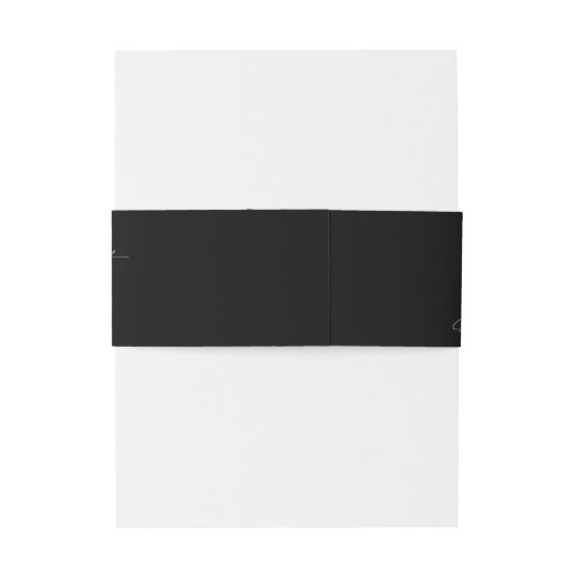 Unieke zwart wit liefde lachen monogram bruiloft uitnodigingen wikkel (Achterkant Voorbeeld)