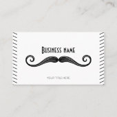 Unieke zwart-wit QR code snor Visitekaartje (Voorkant)