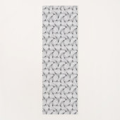Unieke zwart-witte verweven lijnen yogamat (Voorkant)