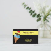 Unieke zwarte besproeiing Cherry Ice Cone Visitekaartje (Staand voorkant)