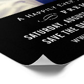 Unieke zwarte bruiloft foto Save the Date Movie Poster (Hoek)