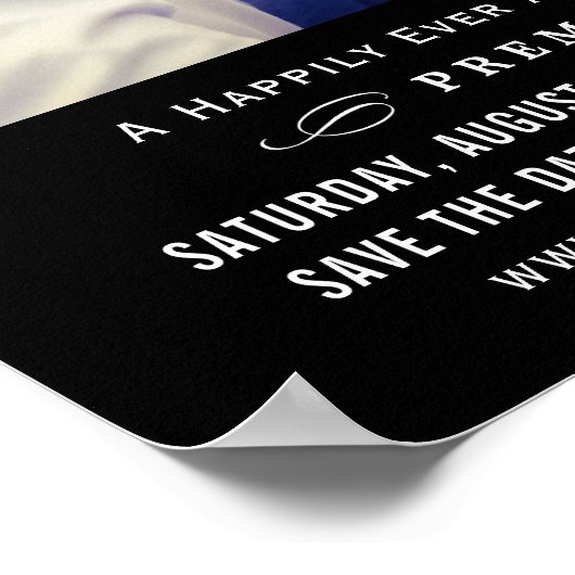 Unieke zwarte bruiloft foto Save the Date Movie Poster (Hoek)