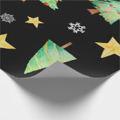 Unieke zwarte cadeauverpakking cadeaupapier (Hoek)