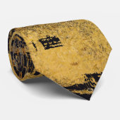 Unieke zwarte en gouden grijze patroonstijl stropdas (Opgerold)