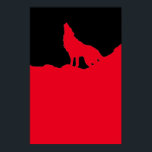 Unieke zwarte en rode Pop Art Wolf Silhouette Poster<br><div class="desc">Howling Gray Wolf - Howling Wolf bij Moon Pop Art - Wolf Howling bij Moon Digital Artwork - Animal Art - College Pop Art - Wilde dieren - Wereld aan extreme dieren</div>