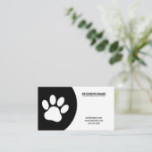 Unieke zwarte en witte eenpotige hond visitekaartje (Staand voorkant)