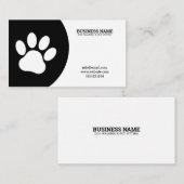 Unieke zwarte en witte eenpotige hond visitekaartje (Voorkant / Achterkant)