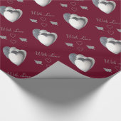 unieke zwarte en witte liefdesharten cadeaupapier (Hoek)