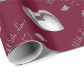 unieke zwarte en witte liefdesharten cadeaupapier (Rol Hoek)