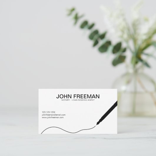 Unieke zwarte en Witte Noteerbare Openbare Onderte Visitekaartje (Staand voorkant)