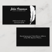 Unieke zwarte en witte Noterende Ondertekenaar van Visitekaartje (Voorkant / Achterkant)