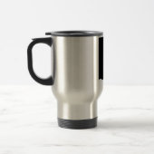 Unieke zwarte en witte Pop Art Wolf Silhouette Reisbeker (Links)