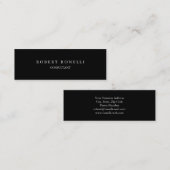 Unieke zwarte exclusieve privé special mini visitekaartje (Voorkant / Achterkant)