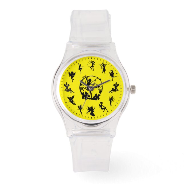 Unieke zwarte haarstaarten, met schitterende dikte horloge (Voorkant)