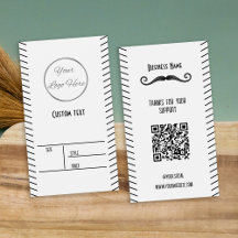 Unieke zwarte logo kapper shop productprijs label