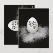 Unieke zwarte paaskaart briefkaart (Voorkant / Achterkant)