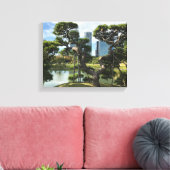 Unieke zwarte pingstructuur canvas afdruk (Insitu (Woonkamer))