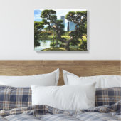 Unieke zwarte pingstructuur canvas afdruk (Insitu (Slaapkamer))