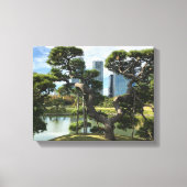 Unieke zwarte pingstructuur canvas afdruk (Voorkant)