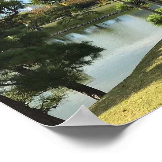 Unieke zwarte pingstructuur poster (Hoek)