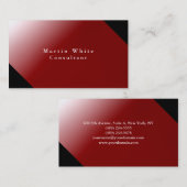 Unieke zwarte rode, professionele laptop visitekaartje (Voorkant / Achterkant)