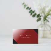 Unieke zwarte rode, professionele laptop visitekaartje (Staand voorkant)