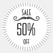 Unieke zwarte winkel promotie verkoop sticker (Voorkant)