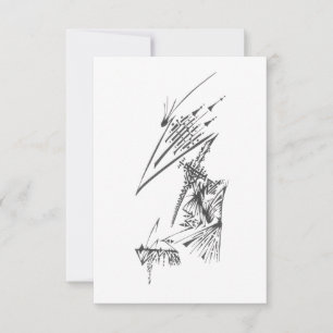 Unieke Zwarte Witte Abstracte Stam Tattoo Kunst Bedankkaart