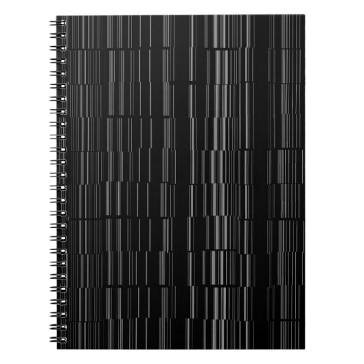 Unieke, zwarte/witte, moderne tapepatroon notitieboek (Voorkant)
