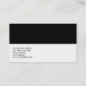 Unieke zwarte witte professionele consultant visitekaartje (Achterkant)
