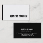 Unieke zwarte zwarte fitness - Trainer Special Sol Visitekaartje (Voorkant / Achterkant)