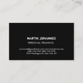 Unieke zwarte zwarte fitness - Trainer Special Sol Visitekaartje (Achterkant)