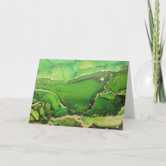 Unieke zwarte zwarte goudkaart bedankkaart (Voorkant)