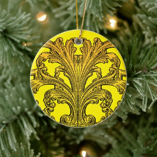 Unieke zwijn Ombre Gold Keramisch Ornament (Boom)
