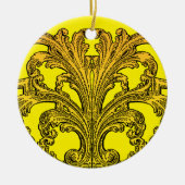 Unieke zwijn Ombre Gold Keramisch Ornament (Voorkant)