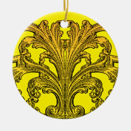 Unieke  zwijn Ombre Gold Keramisch Ornament