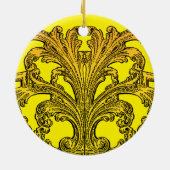 Unieke zwijn Ombre Gold Keramisch Ornament (Achterkant)