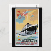 Unielijn — Steamship Ocean Liner Briefkaart (Voorkant / Achterkant)