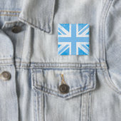 Unienjack flag Button badge in boy blue-tinten (In situ)