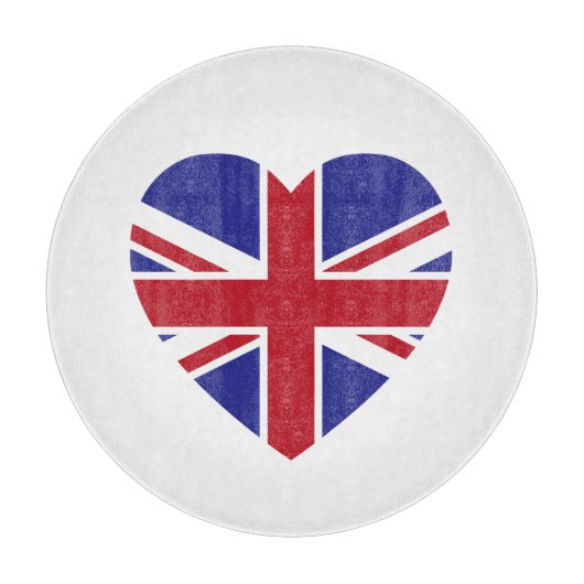 UnienJack Heart Glass Cutting Board Snijplank (Voorkant)