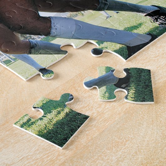 Uniepelaars in rue in een scrum legpuzzel (Zijkant)