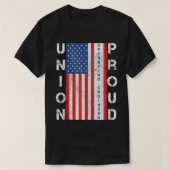 Uniepruid American Flag Operating Engineer T-shirt (Design voorkant)