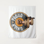 Uniepruid Wandkleed (Voorkant)