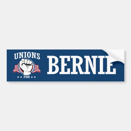 UNIES VOOR BERNIE SANDERS BUMPERSTICKER (Voorkant)